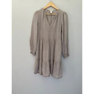Cynthia Rowley Linen Blend V-Neck Dress